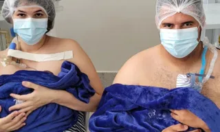 Imagem ilustrativa da imagem Avó acompanha bebê dos sêxtuplos em hospital após cirurgia