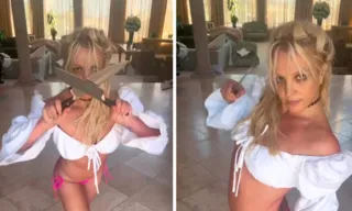 Imagem ilustrativa da imagem Britney Spears se pronuncia após vídeo com facas e visita da polícia