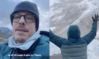 Imagem ilustrativa da imagem Fabio Porchat aparece no Everest comemorando permanência do Vasco na Série A