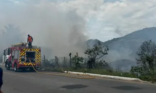 Imagem ilustrativa da imagem Incêndio em Ferro Velho preocupa moradores de bairro da Serra
