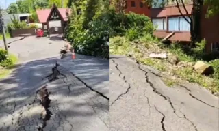 Imagem ilustrativa da imagem Moradores deixam casas após rachaduras de mais de 150 metros em Gramado