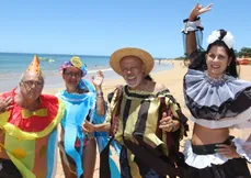 Denise Gorza,  Jerônimo  Costa, Fátima Spindula  e Ancelmo Rodrigues já estão com as fantasias prontas