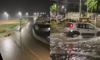 Imagem ilustrativa da imagem Chuva forte alaga ruas e causa prejuízo a comerciantes em Guarapari