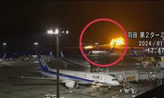 Imagem ilustrativa da imagem Colisão de aviões no Japão causa cinco mortes e deixa 18 feridos