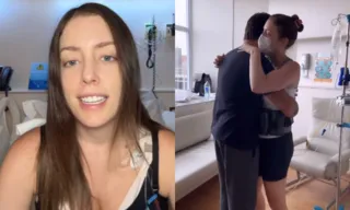 Imagem ilustrativa da imagem Com leucemia, filha de Roberto Justus posta vídeo dançando com o marido em hospital