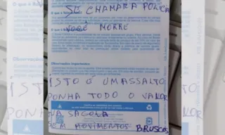Imagem ilustrativa da imagem Homem usa bilhete para anunciar assalto em casa lotérica na Bahia
