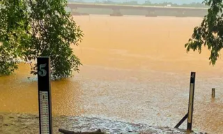 Imagem ilustrativa da imagem Linhares registra mais de 100 milímetros de chuva e nível do Rio Doce sobe