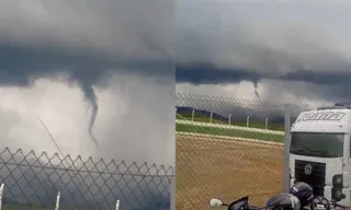 Imagem ilustrativa da imagem Moradores registram nuvem em formato de “tornado” no ES