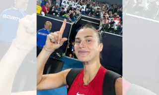 Imagem ilustrativa da imagem Sabalenka arrasa americana e avança no Aberto da Austrália