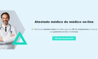 Imagem ilustrativa da imagem Site alemão oferece atestado médico virtual no Brasil por R$ 29