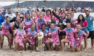 Imagem ilustrativa da imagem Time de Beach Soccer feminino do ES é o melhor do mundo
