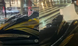 Imagem ilustrativa da imagem VÍDEO | Jet Ski é visto em avenida de Vitória e chama a atenção de motoristas