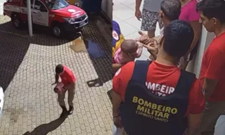 Imagem ilustrativa da imagem VÍDEO | Recém-nascida engasga e é salva por bombeiro no ES