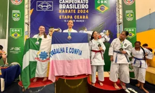 Imagem ilustrativa da imagem Capixabas garantem vaga na final do Brasileiro de Karatê