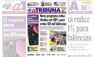 Imagem ilustrativa da imagem Confira os destaques do jornal A Tribuna desta quarta-feira