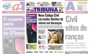 Imagem ilustrativa da imagem Confira os destaques do jornal A Tribuna desta sexta-feira