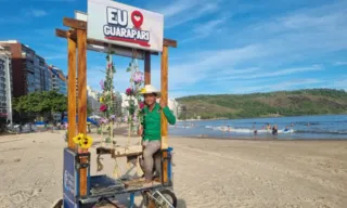 Imagem ilustrativa da imagem Criatividade para faturar renda extra com fotos de turistas em praia de Guarapari