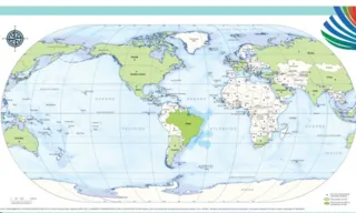 Imagem ilustrativa da imagem IBGE vai vender mapa com Brasil no centro do mundo após 'grande sucesso'
