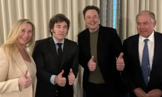 Imagem ilustrativa da imagem Milei se encontra com Musk após participar de conferência em Los Angeles
