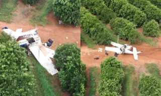 Imagem ilustrativa da imagem VÍDEO | Avião com cocaína vindo do Paraguai quebra ao meio ao tentar fugir da FAB