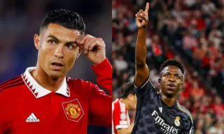 Imagem ilustrativa da imagem Vinícius Júnior passa Cristiano Ronaldo em títulos do Campeonato Espanhol