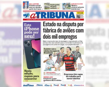 Imagem ilustrativa da imagem Veja os destaques do jornal A Tribuna deste sábado, dia 13 de abril
