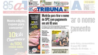 Imagem ilustrativa da imagem Confira os destaques do jornal A Tribuna desta quarta-feira