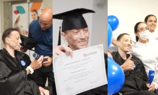 Imagem ilustrativa da imagem Aluno com câncer tem formatura antecipada e recebe diploma dias antes de morrer