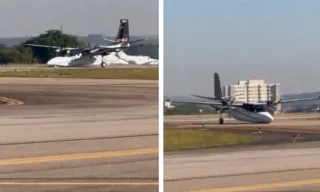 Imagem ilustrativa da imagem Avião faz pouso forçado no aeroporto de Sorocaba; veja vídeo