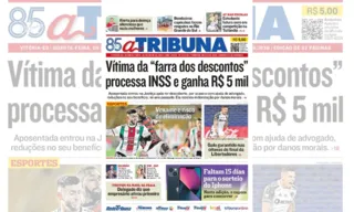 Imagem ilustrativa da imagem Confira os destaques do jornal A Tribuna desta quarta-feira