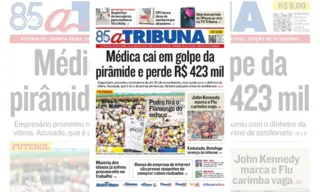 Imagem ilustrativa da imagem Confira os destaques do jornal A Tribuna desta quinta-feira