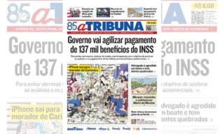 Imagem ilustrativa da imagem Confira os destaques do jornal A Tribuna desta sexta-feira