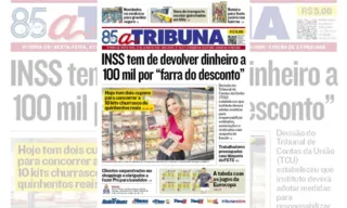 Imagem ilustrativa da imagem Confira os destaques do jornal A Tribuna desta sexta-feira