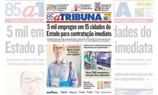 Imagem ilustrativa da imagem Confira os destaques do jornal A Tribuna desta terça-feira