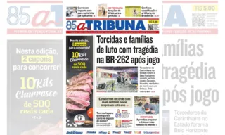Imagem ilustrativa da imagem Confira os destaques do jornal A Tribuna desta terça-feira
