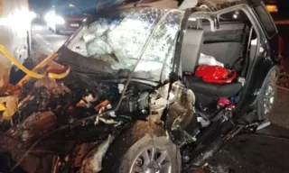 Imagem ilustrativa da imagem Mãe, filha e amiga morrem após carro atropelar vaca solta na pista em SP