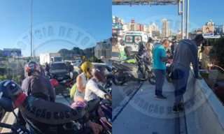 Imagem ilustrativa da imagem Motociclista sofre acidente e é arremessado da Terceira Ponte