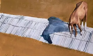 Imagem ilustrativa da imagem Pintura do cavalo Caramelo é vendida por R$ 130 mil em leilão solidário para o RS