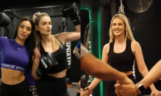 Imagem ilustrativa da imagem Sem intrigas: Yasmin Brunet e Vanessa Lopes vão juntas à academia. Veja vídeo