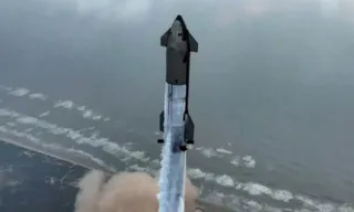 Imagem ilustrativa da imagem SpaceX lança seu foguete Starship pela quarta vez nesta quinta