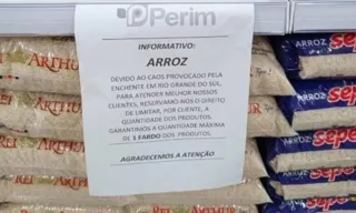 Imagem ilustrativa da imagem Supermercados do ES limitam compra de arroz após tragédia no Rio Grande do Sul