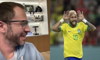 Imagem ilustrativa da imagem Tiago Leifert defende volta de Neymar à seleção: 'Sem ele, a gente não existe'