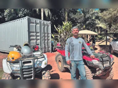 No Sítio Cristo Rei, em Pedra Lisa Alta, na zona rural, os turistas experimentam a tranquilidade da vida no campo