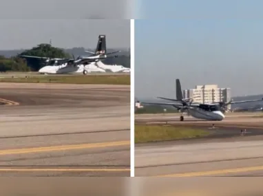 Imagem ilustrativa da imagem Avião faz pouso forçado no aeroporto de Sorocaba; veja vídeo