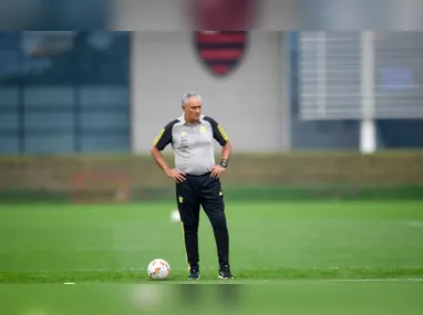 Jogadores do Botafogo em último treino antes da partida contra o Junior Barranquilla