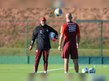 Jogadores do Fluminense durante treinamento