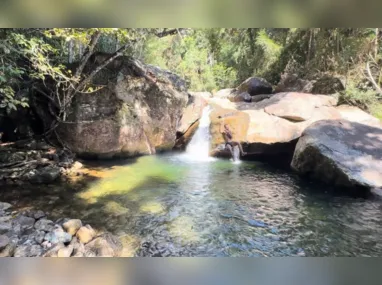 A Cachoeira da Fumaça, em Alegre, tem 144 metros de queda d'água