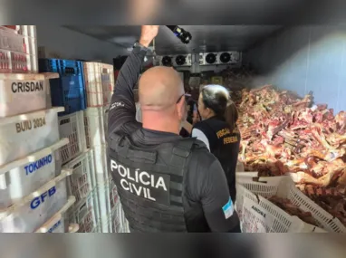 Imagem ilustrativa da imagem Polícia apreende 17 toneladas de produtos de origem animal irregulares no ES