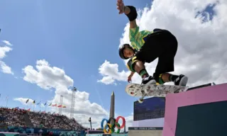 Imagem ilustrativa da imagem Augusto Akio supera pressão, faz 'volta perfeita' e garante bronze no skate