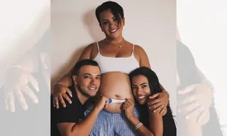 Imagem ilustrativa da imagem Casal realiza sonho de ser pais com barriga solidária e chá revelação viraliza